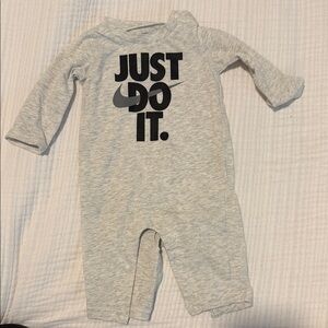 Nike Gray 'Just Do It.' Infant Footie